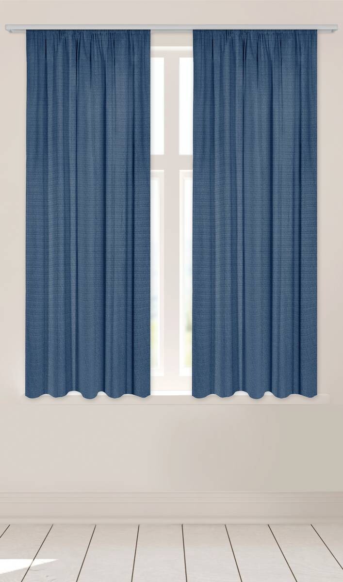 Dekovorhang Leo jeans B/L: ca. 135x170 cm