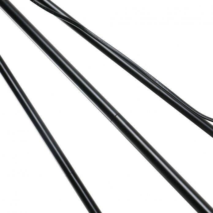 HOMCOM Stehleuchte B31-187V90 schwarz weiß Metall Polyester-Mischgewebe Stoff B/H/L: ca. 37x152x37 cm E27 1 Brennstellen