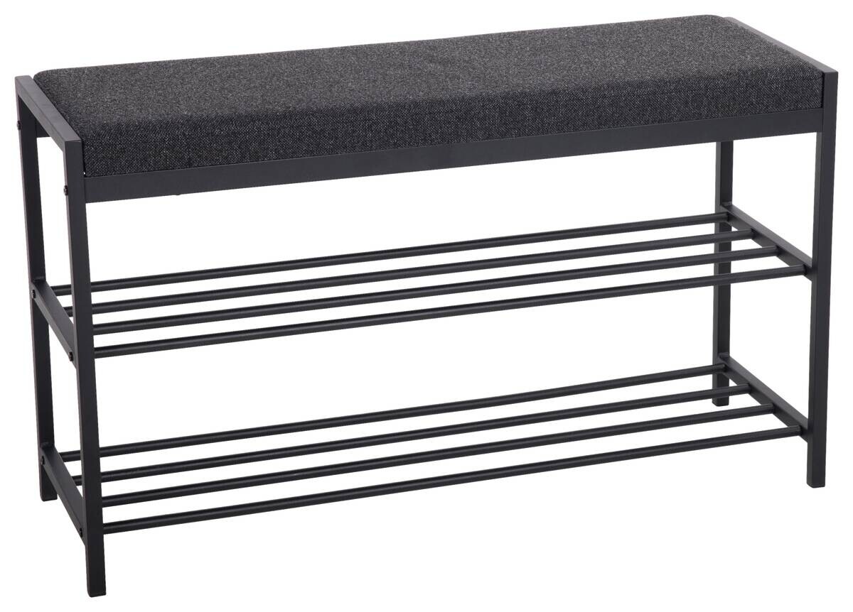 Schuhregal Janne schwarz Metall B/H/T: ca. 90x50x30 cm