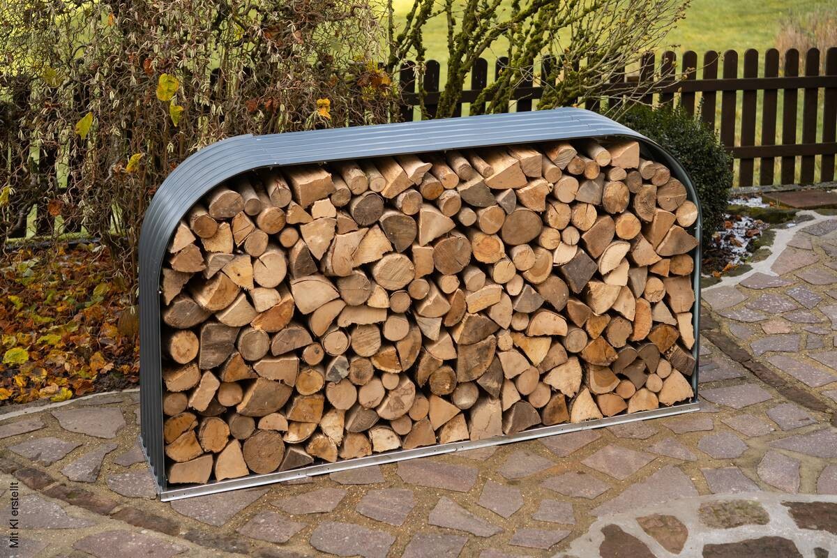 Westmann Kaminholzregal anthrazit B/H/L: ca. 46x111x212 cm