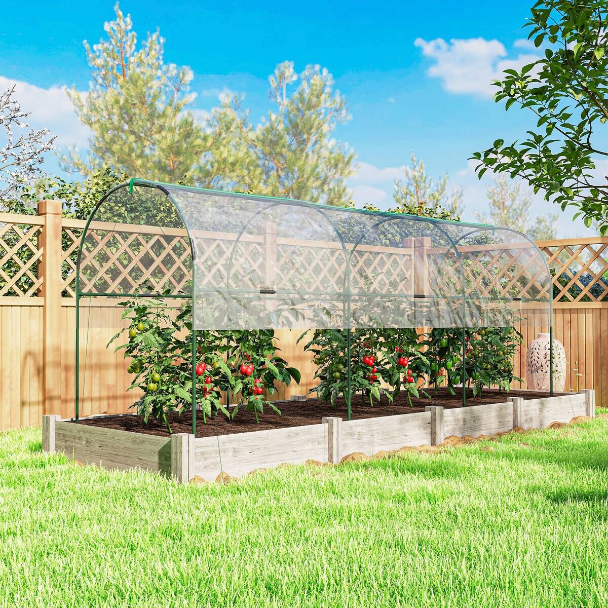Outsunny Gewächshaus B/H/T/L: ca. 120x170x120x400 cm transparent