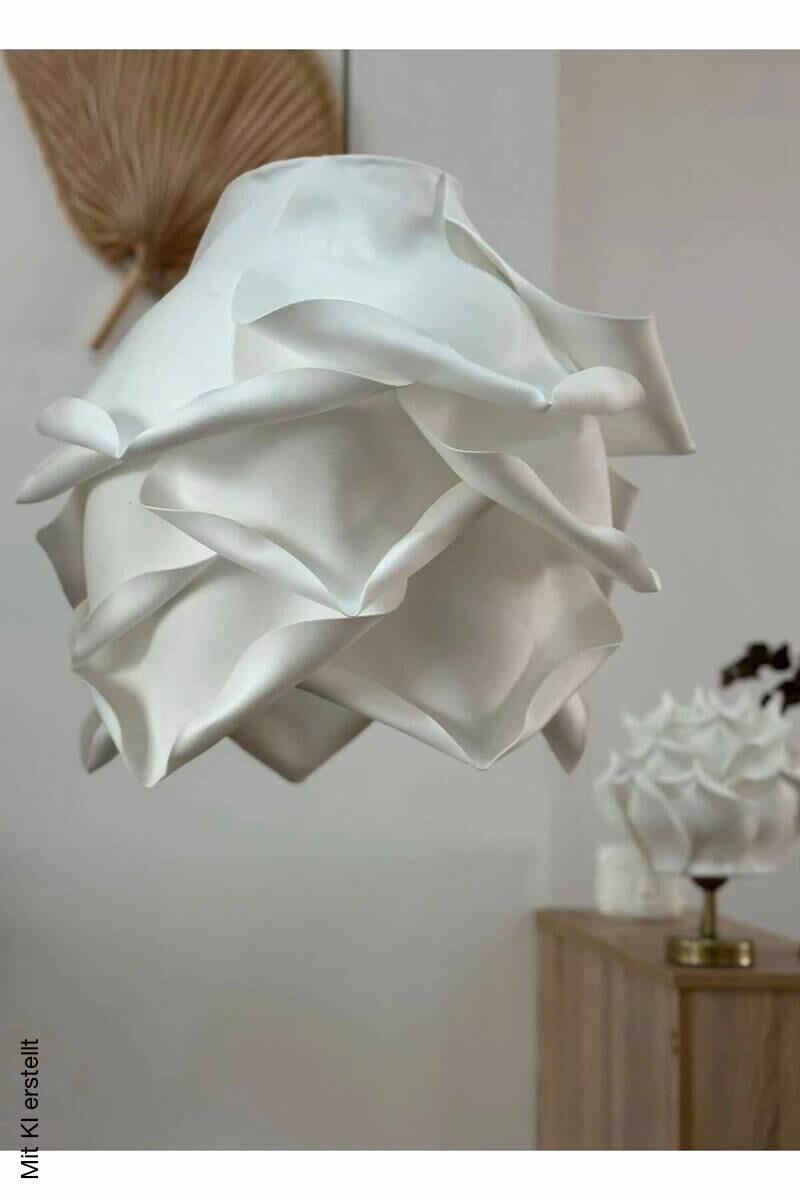 Opviq Pendelleuchte weiß Kunststoff B/H/T/L/D: ca. 58x125x58x58x58 cm E27 1 Brennstellen
