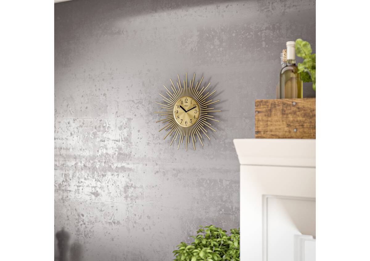 Mebus Wanduhr gold D: ca. 25 cm