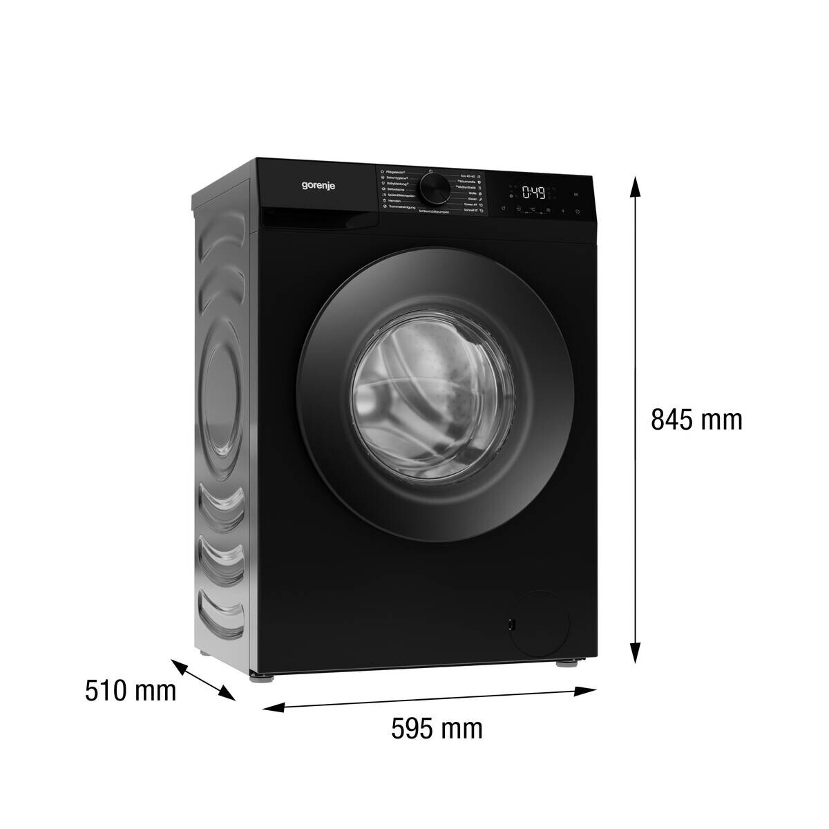 Gorenje Waschmaschine W5G2P84A32PB schwarz B/H/T: ca. 59,5x84,5x51 cm ca. 8 kg