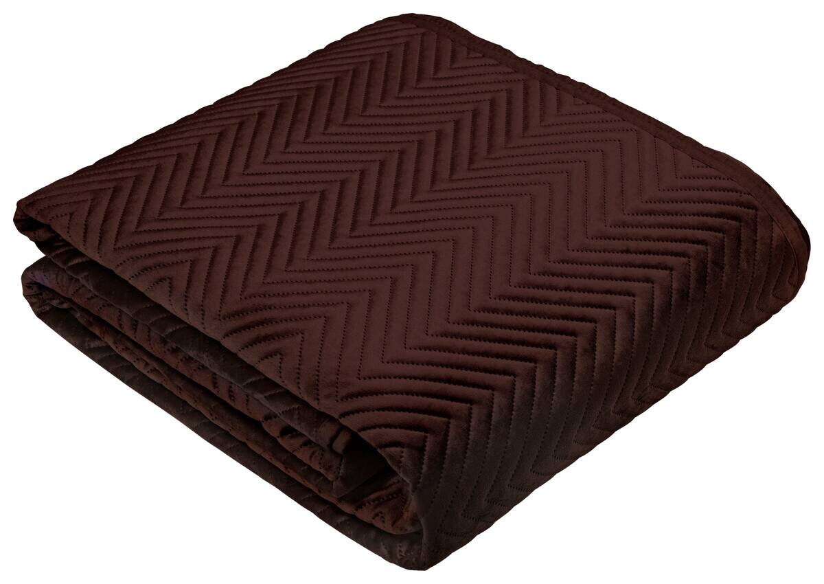 Tagesdecke dunkelbraun Polyester B/L: ca. 220x240 cm