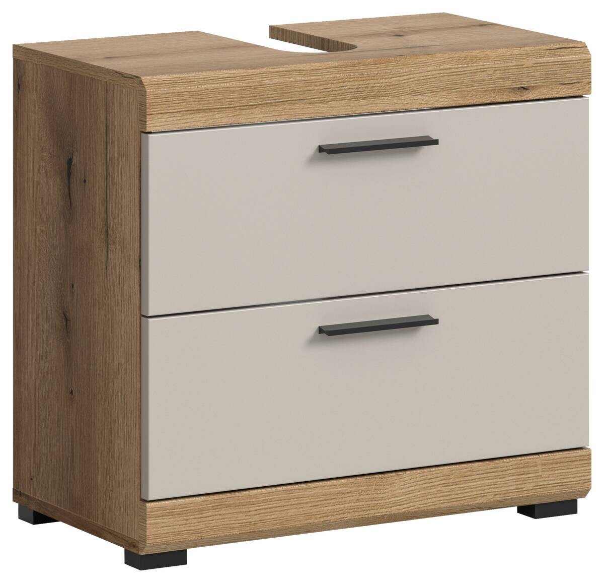 Waschbeckenunterschrank Scout Evoke Oak Nachbildung Kaschmirgrau Nachbildung B/H/T: ca. 60x56x34 cm