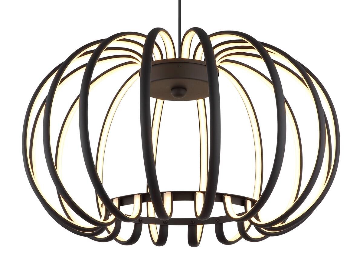 GLOBO LED-Pendelleuchte schwarz Aluminium Metall H/D: ca. 120x40 cm 1 Brennstellen