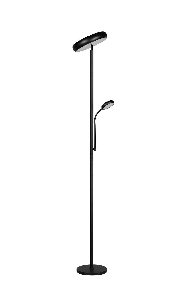 Reality Stehlampe mattschwarz Metall H: ca. 183 cm 1 Brennstellen