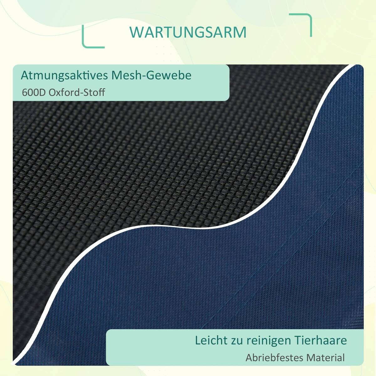 PawHut Hunde-Zubehör blau Edelstahl B/H/L: ca. 61x76x18 cm