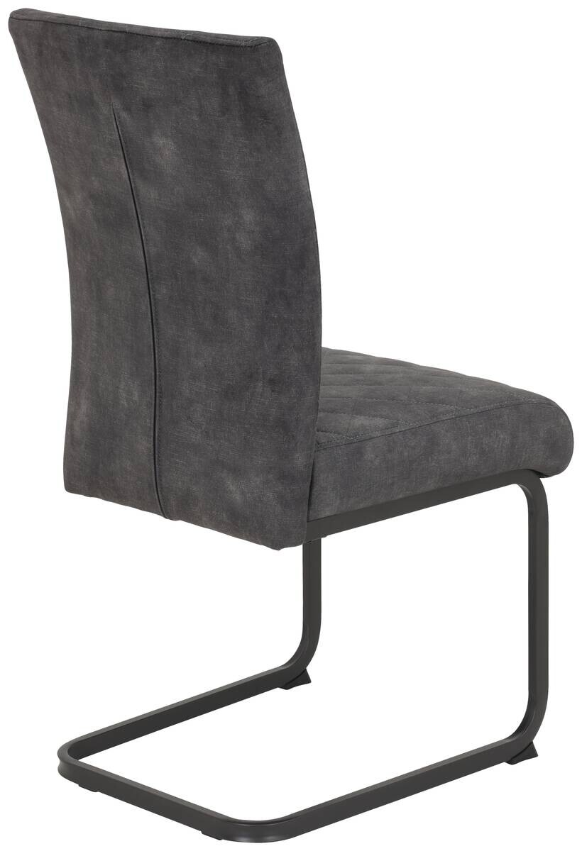 Schwingstuhl Rachel I, 2er-Set anthrazit Microfaser B/H/T: ca. 46x96x60 cm