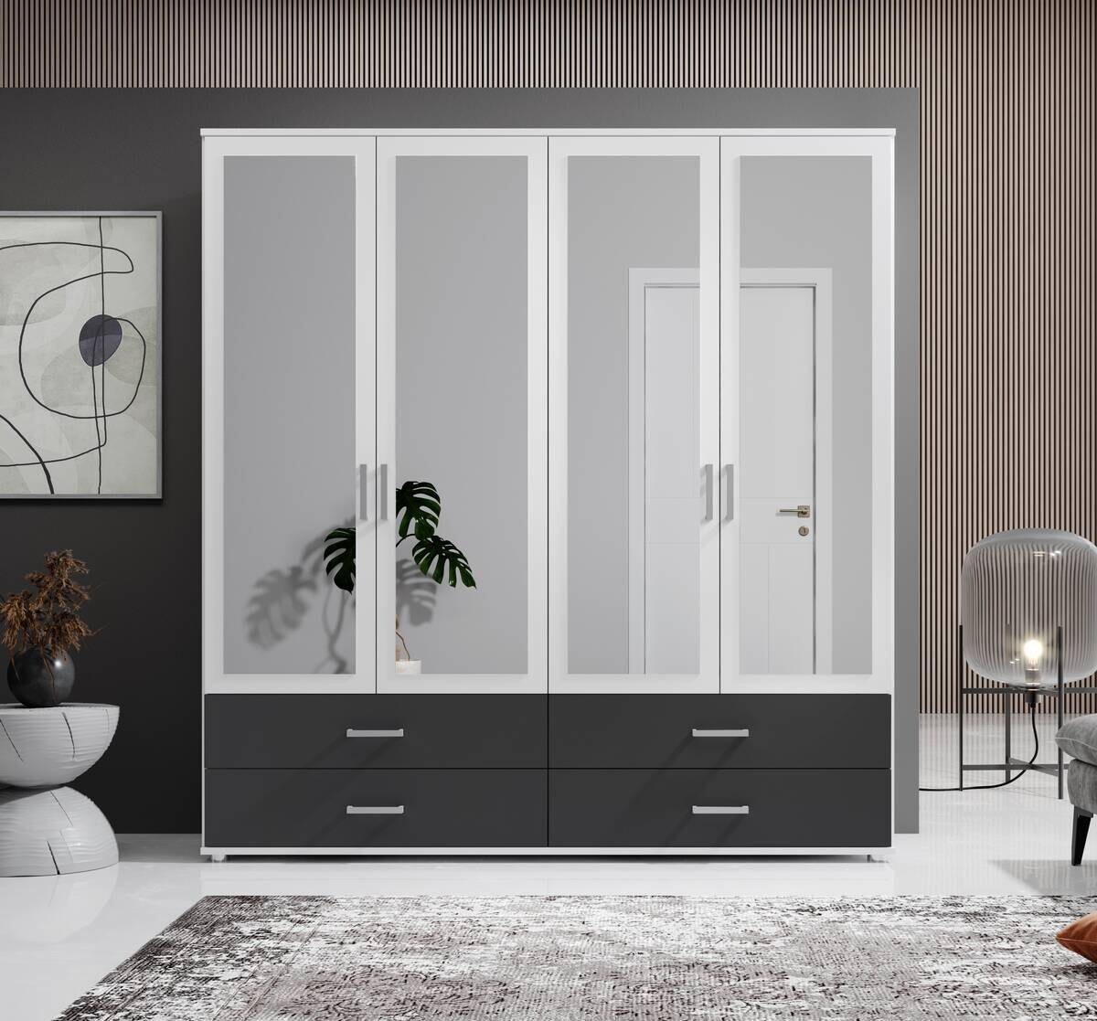 Kleiderschrank Ivar weiß B/H/T: ca. 181x190x51 cm