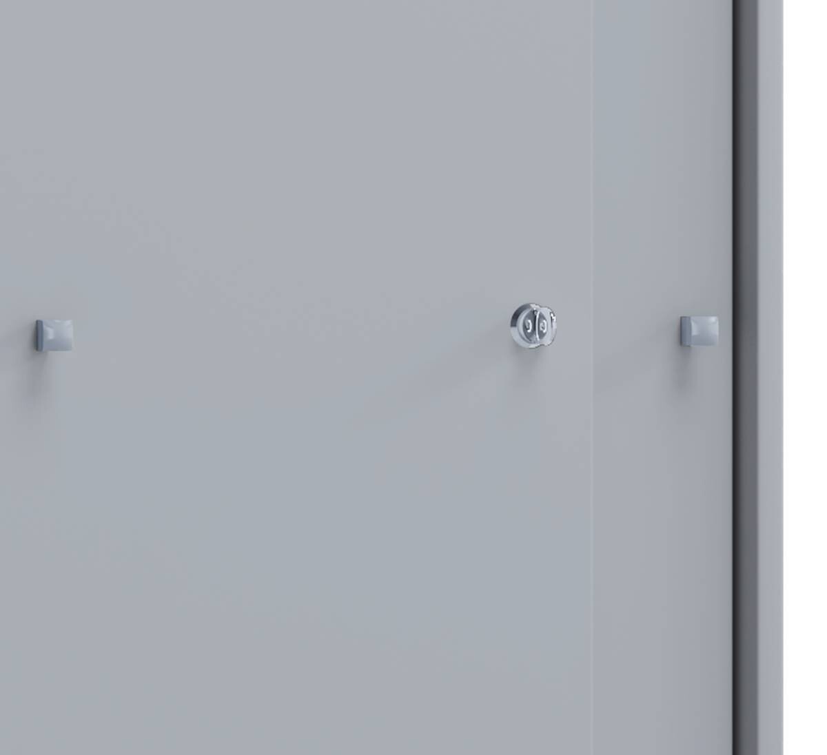 Büroschrank Lona XL mit Schiebetüren grau weiß B/H/T: ca. 70x110x37 cm