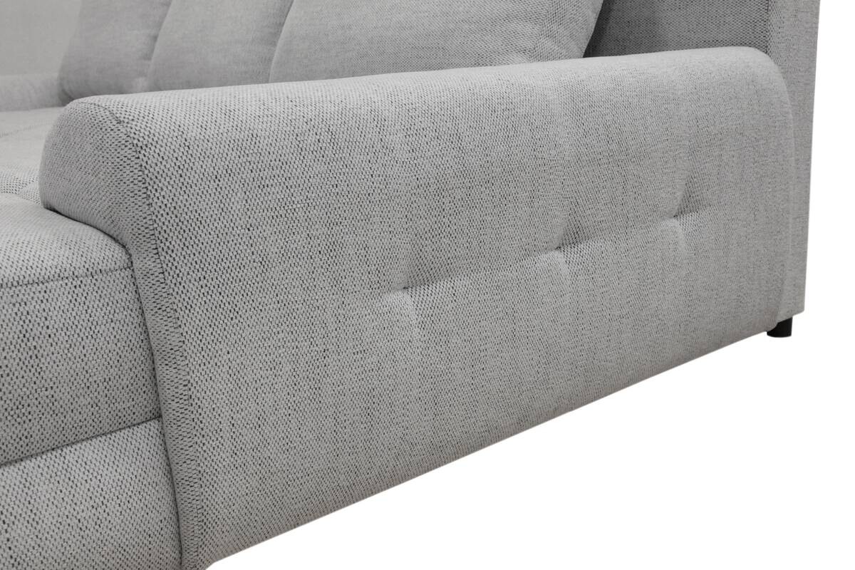 Ecksofa mit Bettfunktion und Bettkasten Lorenz grau Microfaser B/H/T: ca. 284x74x180 cm