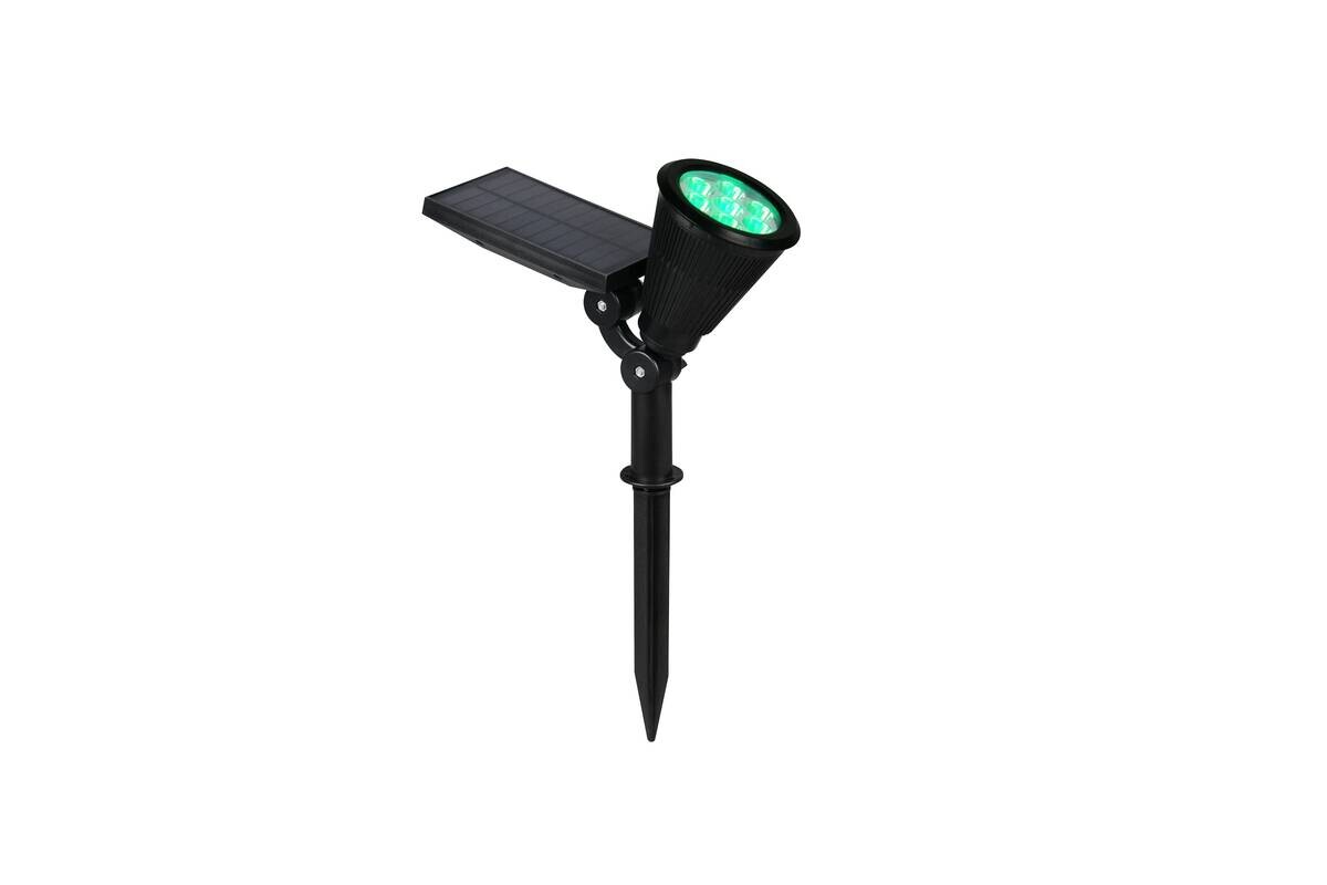 Solar-Gartenstrahler mattschwarz B/H/T: ca. 9x36x24 cm