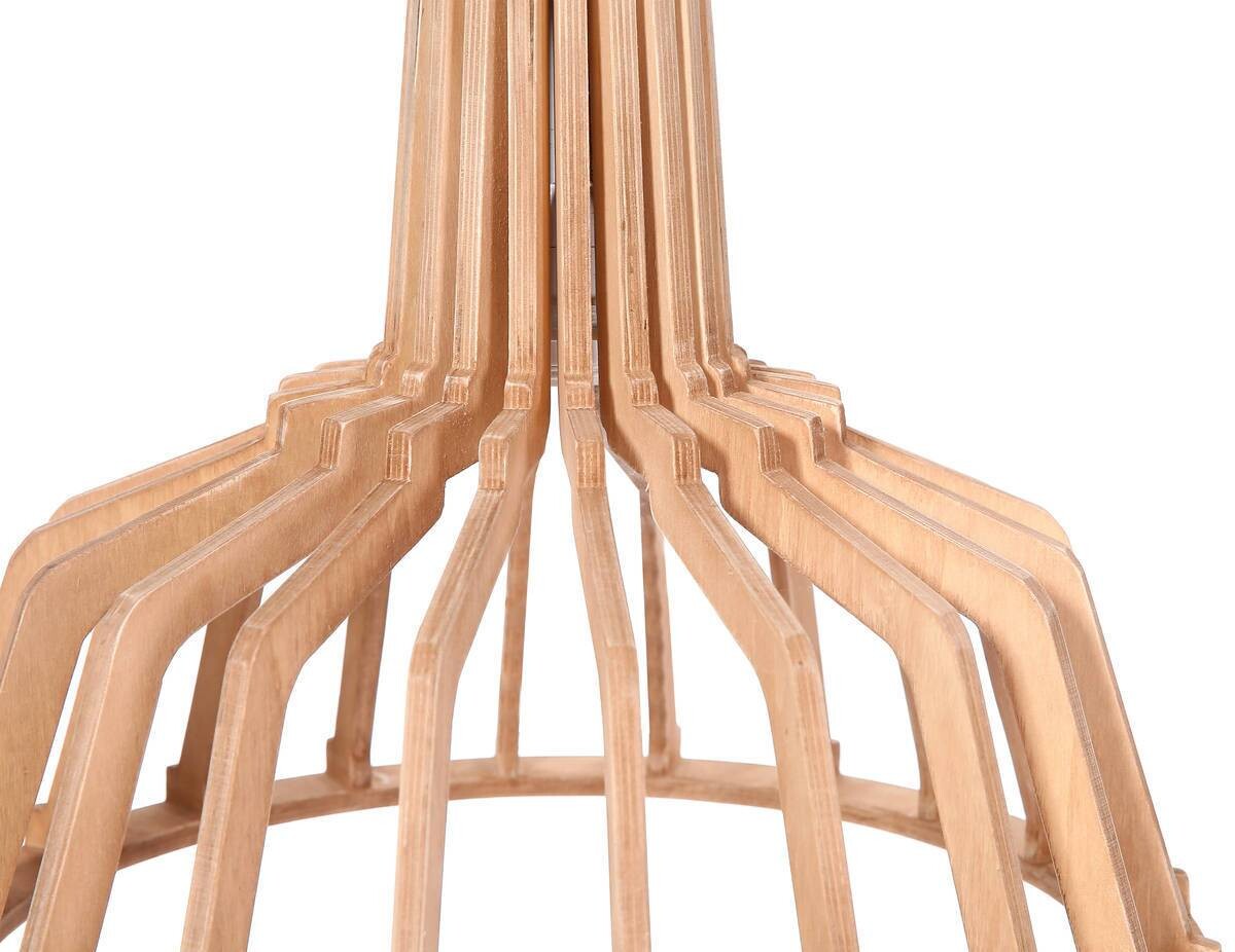 Kayoom Pendelleuchte Lucerna 295 natur Holzwerkstoff Eisen B/H/L: ca. 41x39x41 cm E27 1 Brennstellen