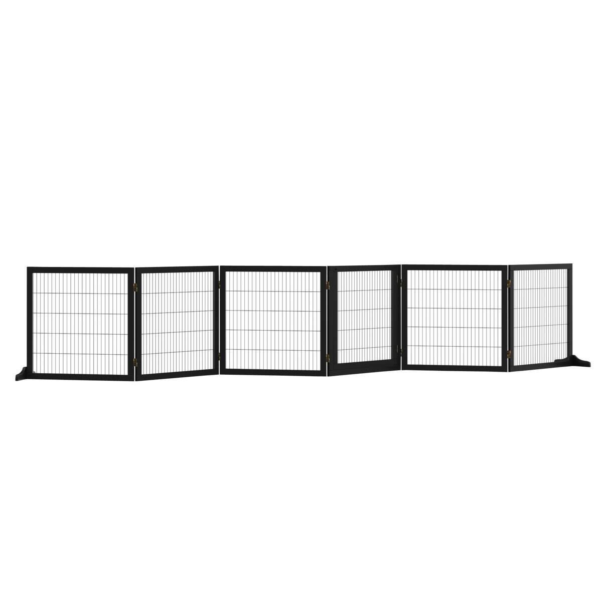 PawHut Schutzgitter schwarz Polypropylen B/H/L: ca. 36x432x70 cm