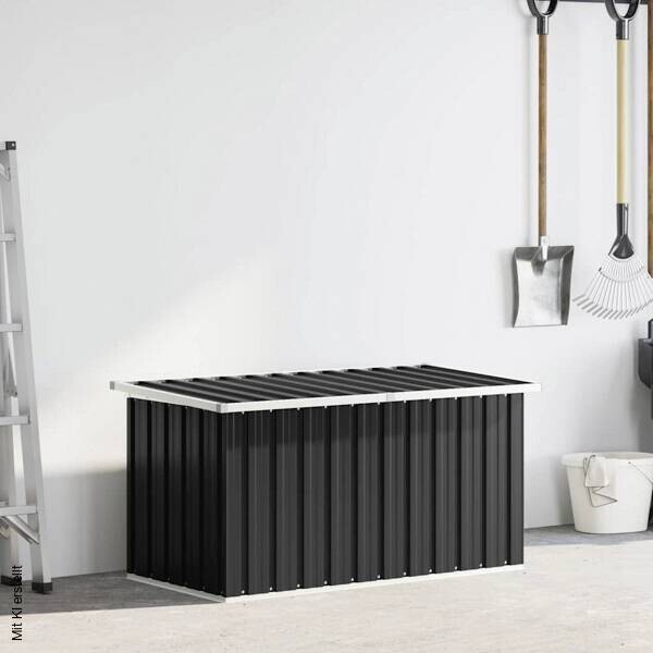 vidaXL Aufbewahrungsbox anthrazit Kunststoff B/H/T/L: ca. 67x65x67x129 cm