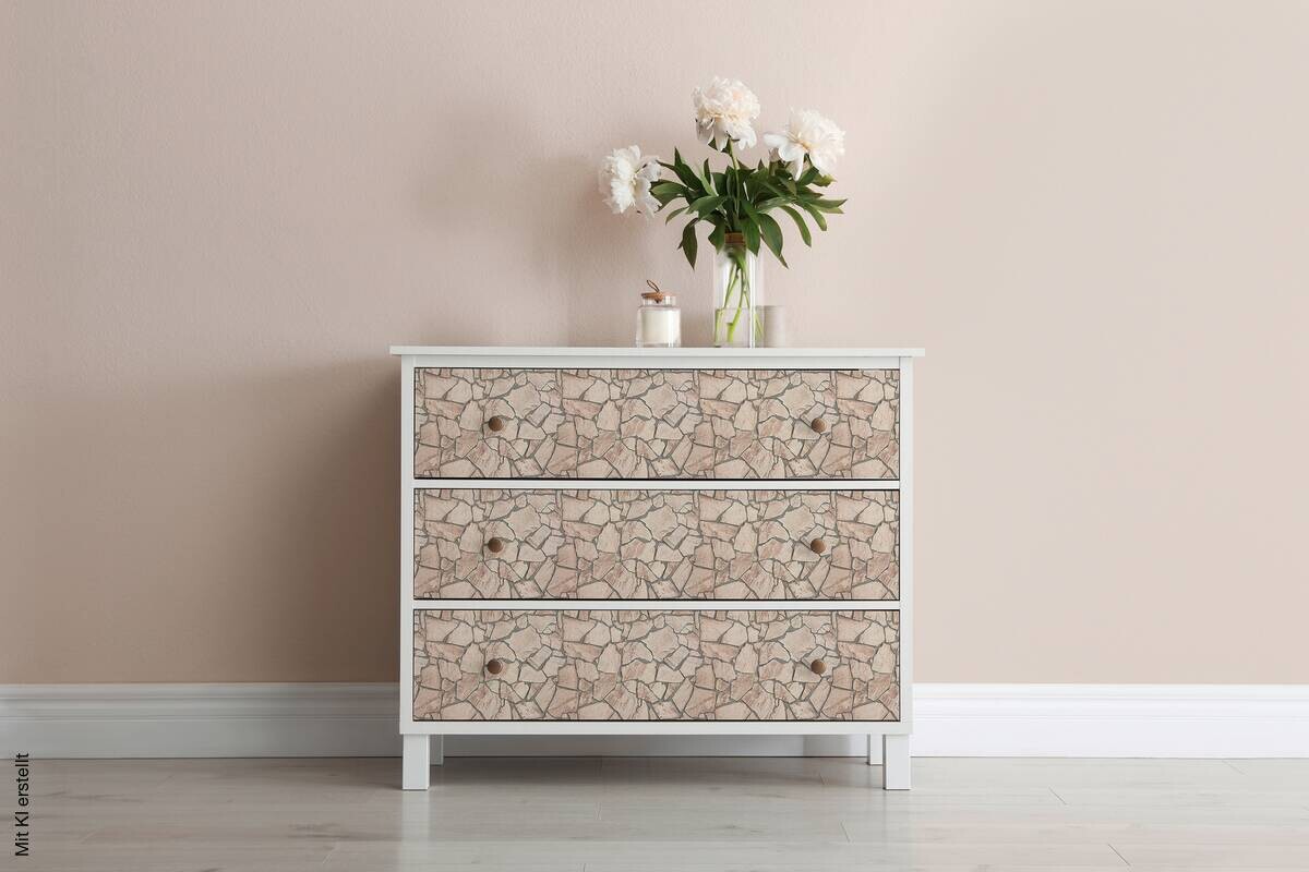 A.S.Creation Tapete orange grau creme B/H/D: ca. 52x250x7,5 cm