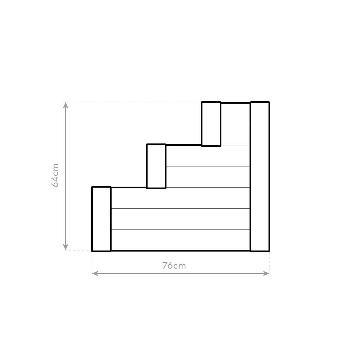 Westmann Treppenhochbeet Premium natur Lärche B/H/L: ca. 76x64x120 cm