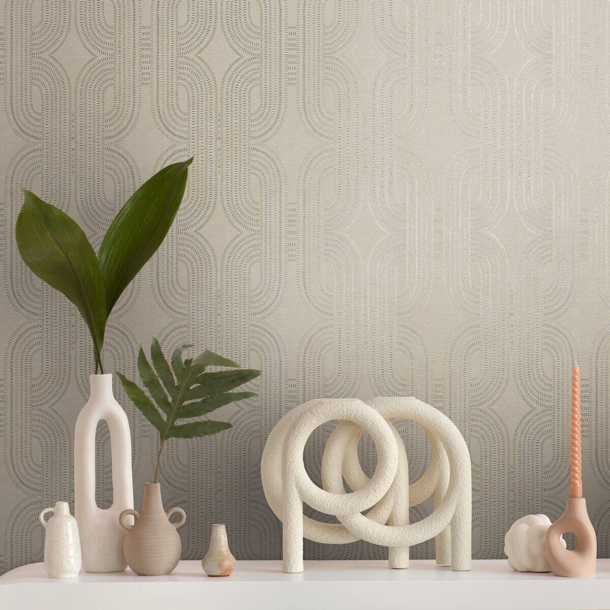 A.S.Creation Vliestapete grau beige B/H/D: ca. 53x1005x9,5 cm
