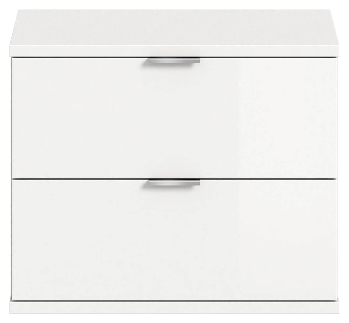 Sitzbank PROJEKT X weiß weiß Hochglanz B/H/T: ca. 52x42x37 cm