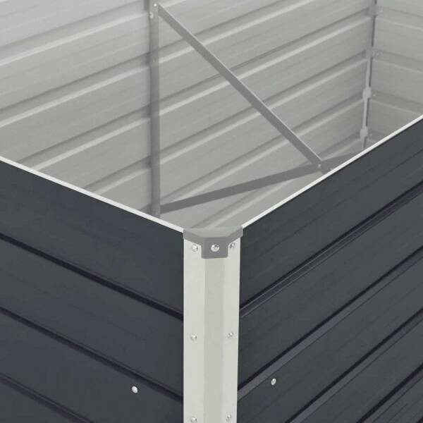 Hochbeet anthrazit Stahl B/H/L: ca. 80x77x160 cm