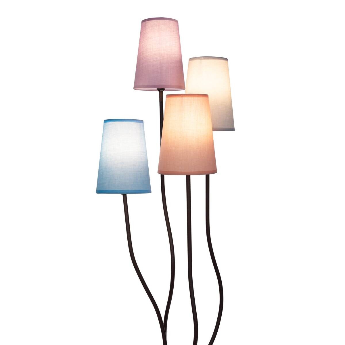 Näve Leuchten Stehlampe 2040962 multicolor Textil Metall B/H/T: ca. 34x138x43 cm 4 Brennstellen
