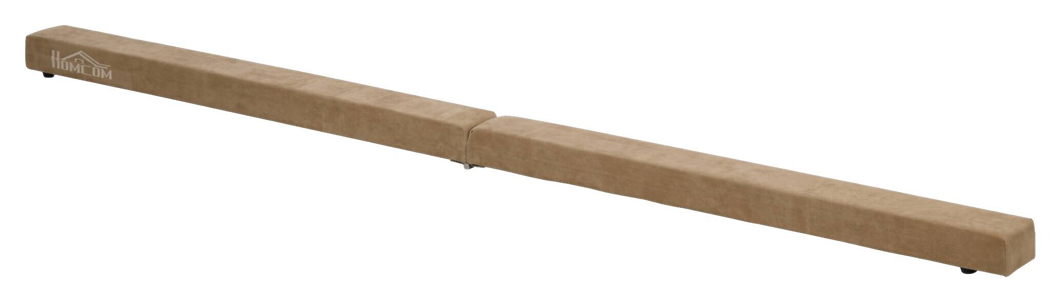 HOMCOM Schwebebalken braun Polyester B/H/L: ca. 10x6,5x210 cm