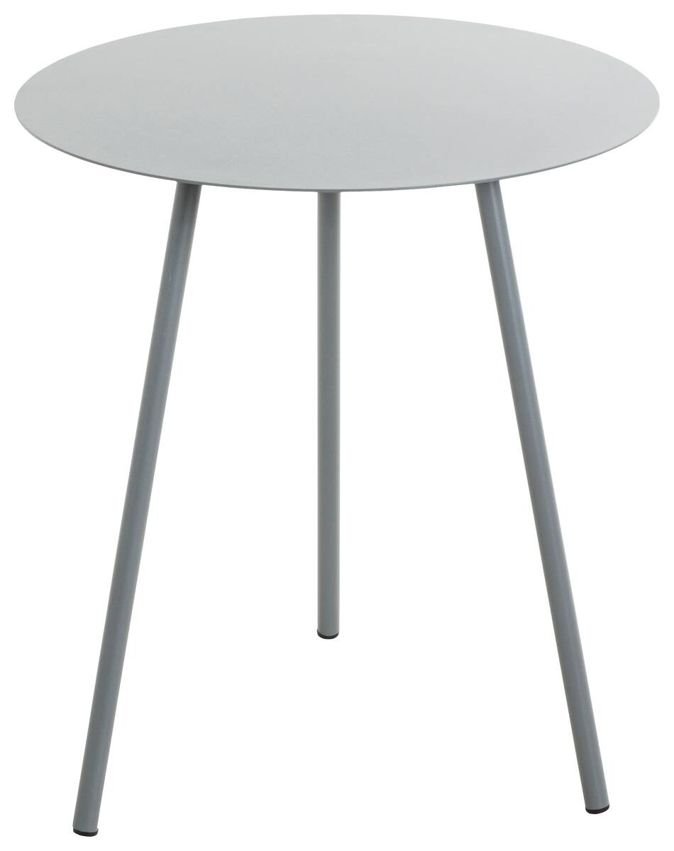 Beistelltisch grau Metall H/D: ca. 45x40 cm