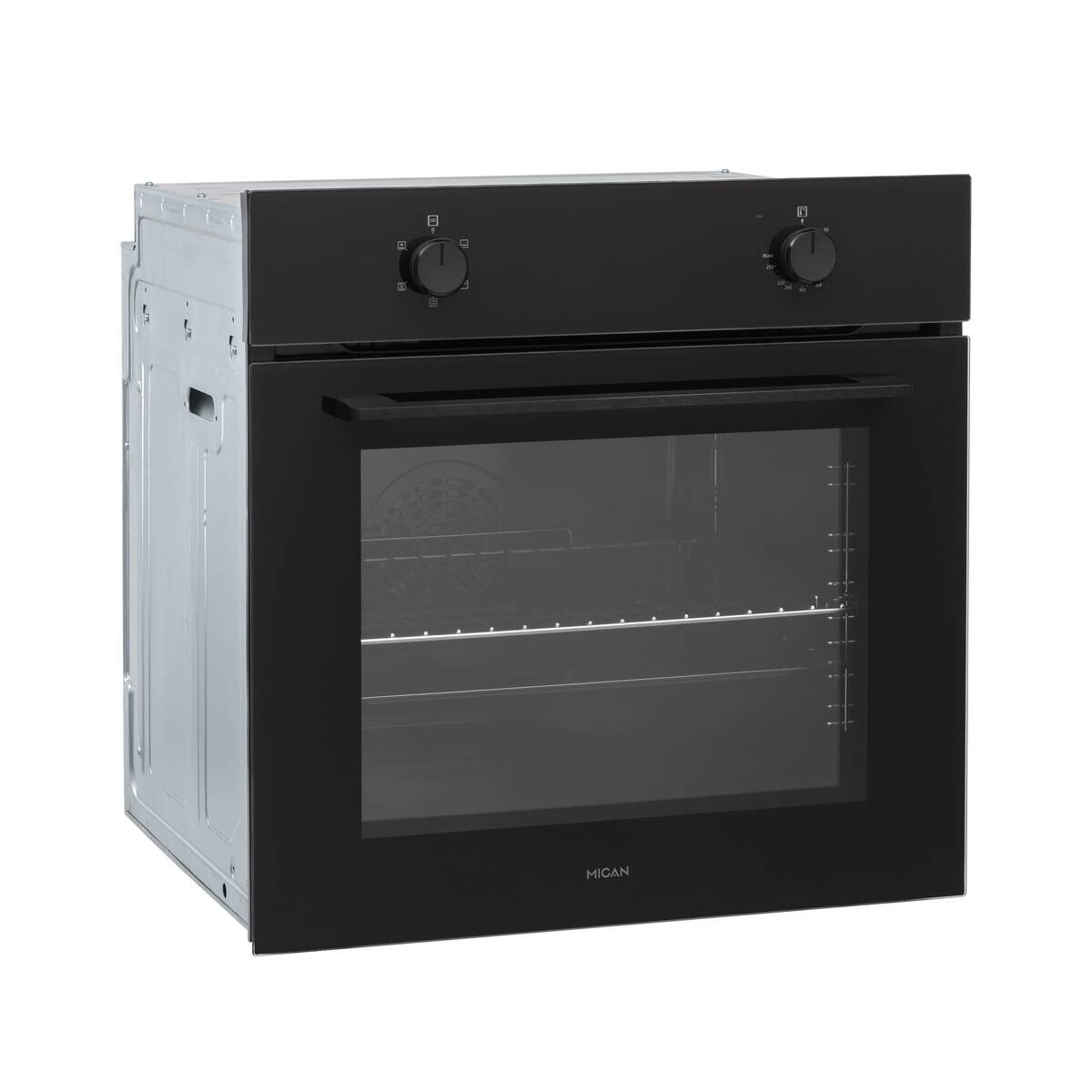 Mican Einbaubackofen BOAUS65 schwarz Metall B/H/T: ca. 59,5x59,5x57 cm