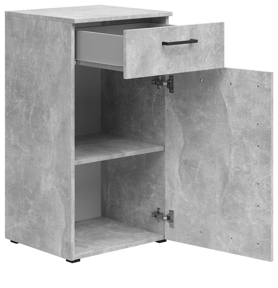 Kommode Multi-Stauraum Typ 13 Beton Optik B/H/T: ca. 45x83x40 cm
