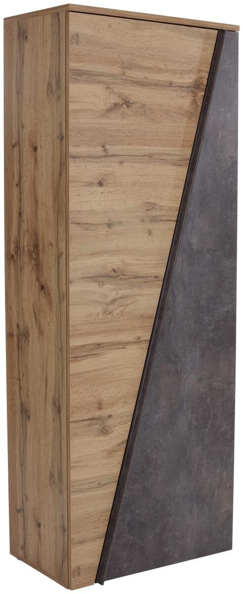 Garderobenschrank Venedig Eiche Wotan Nachbildung Beton dunkel Optik B/H/T: ca. 70x196x36 cm