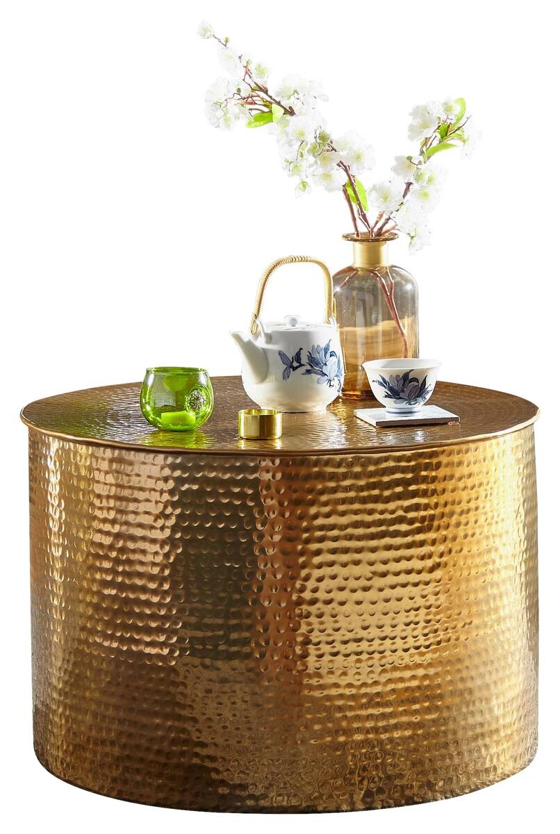 Wohnling Couchtisch gold H: ca. 40 cm