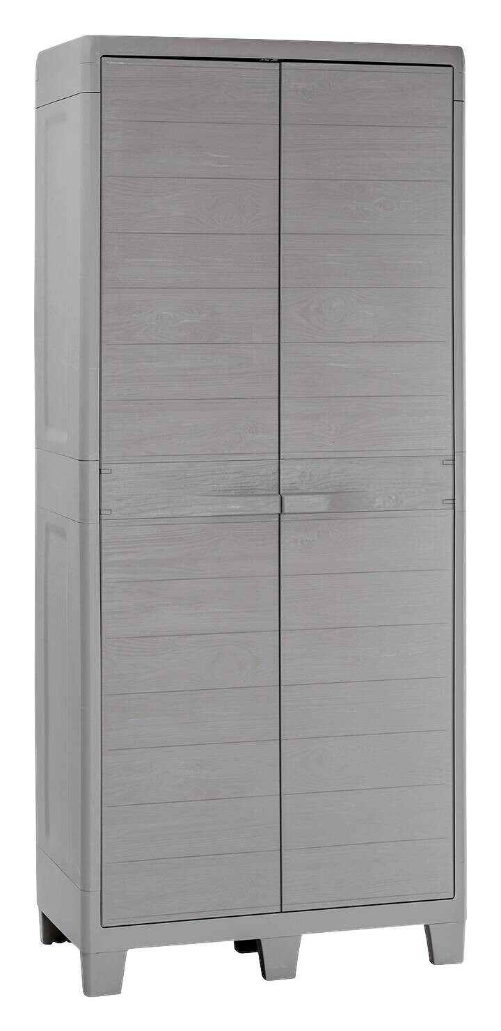 Toomax Kunststoffschrank Woodys grau Kunststoff B/H/L: ca. 182x46x78 cm