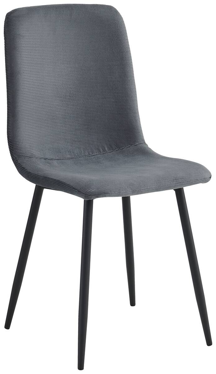 Stuhl Leipzig, 4er-Set anthrazit Microfaser B/H/T: ca. 44x92x54 cm