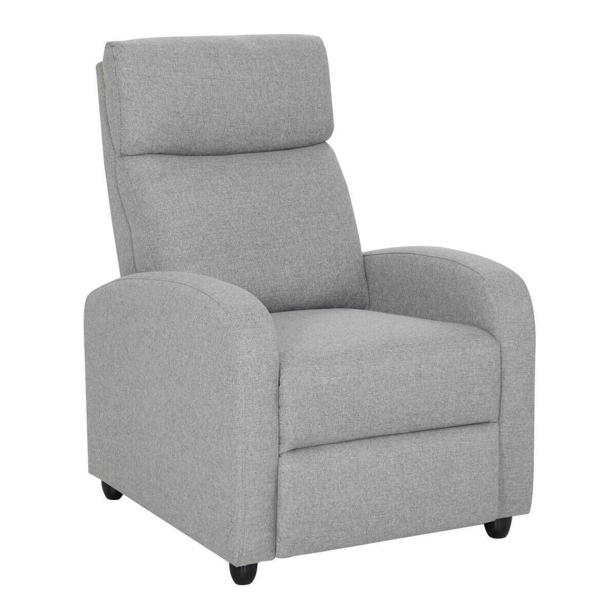 TV-Sessel grau Polyester B/H/T: ca. 68,5x100x86 cm