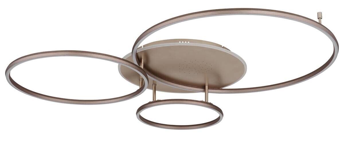 GLOBO LED-Deckenleuchte kaffee champagner Metall Aluminium B/H/L: ca. 86,4x13x116,6 cm 1 Brennstellen