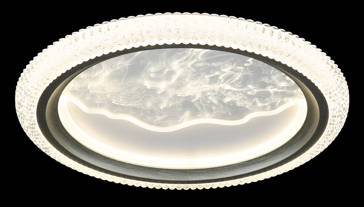 GLOBO LED-Deckenleuchte klar grau Kunststoff Metall H/D: ca. 5,5x39,5 cm 1 Brennstellen