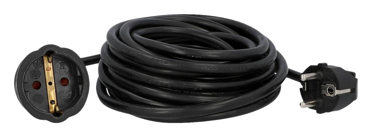 UniTec Schuko-Verlängerung schwarz L: ca. 500 cm