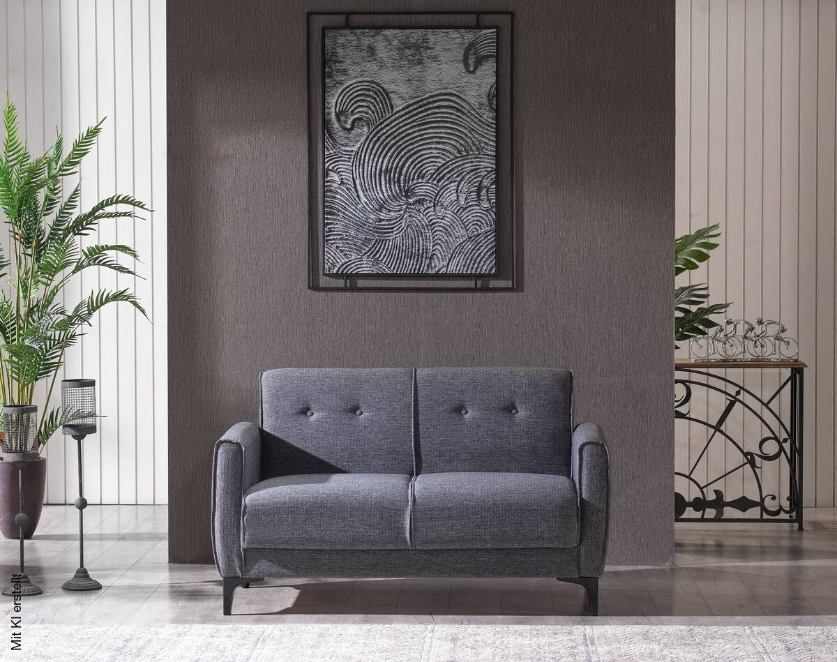 Sofa 3-2-1 San Marino anthrazit Microfaser