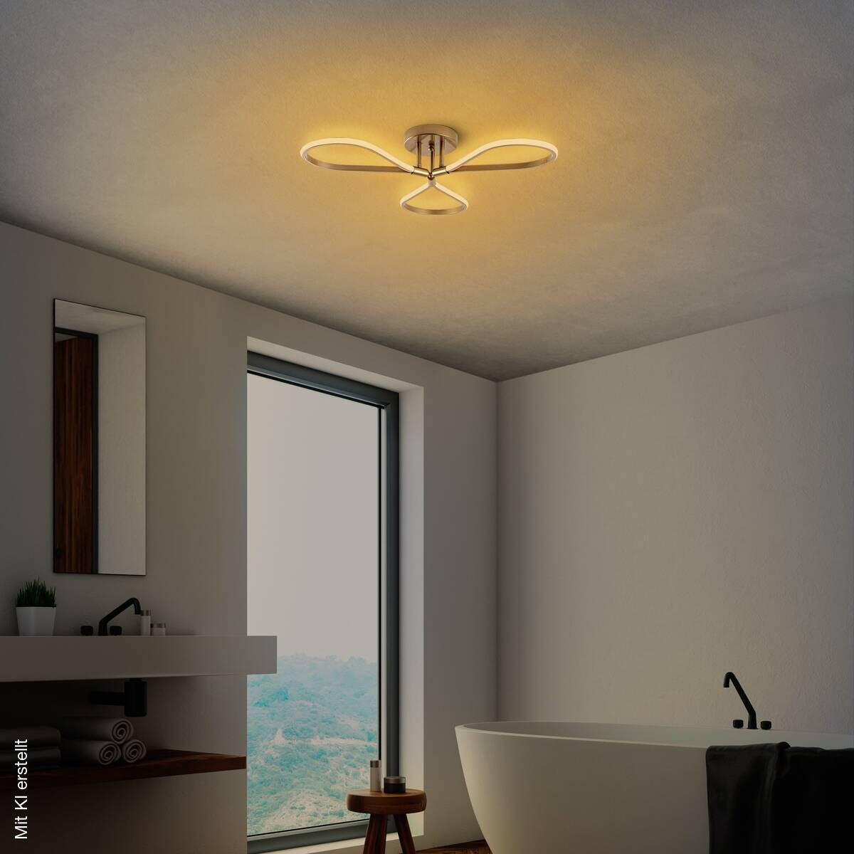 Opviq LED-Pendelleuchte gold B/H/T: ca. 68x14x68 cm 3 Brennstellen