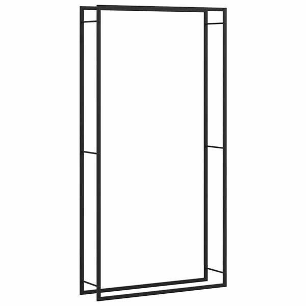 Kaminholzregal schwarz B/H/L: ca. 28x214x110 cm