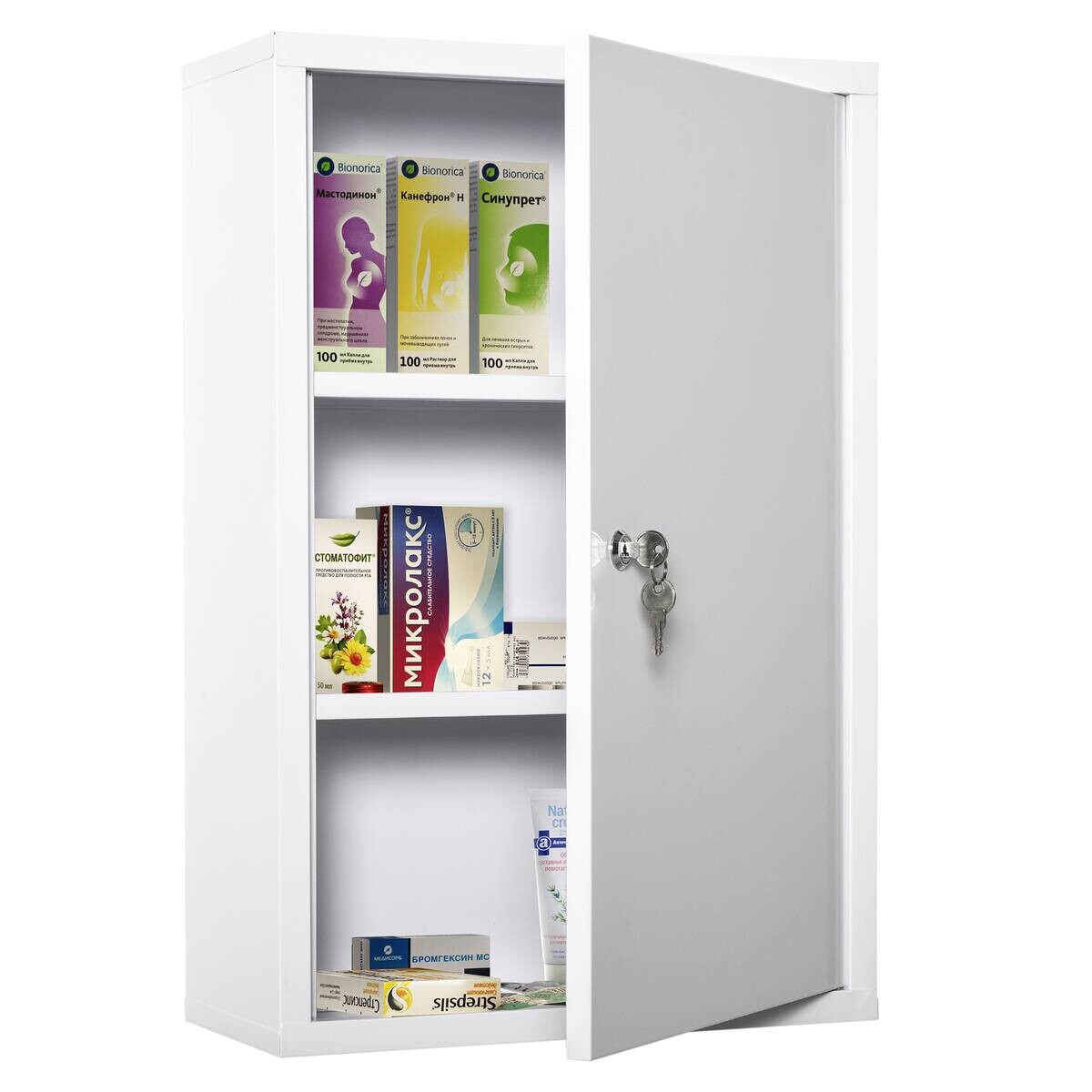 Medizinschrank weiß Polypropylen B/H/L: ca. 18x40x60 cm