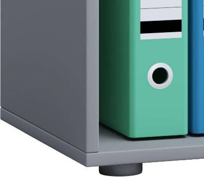 Regal Lona XXL ohne Türen grau weiß B/H/T: ca. 70x183x37 cm