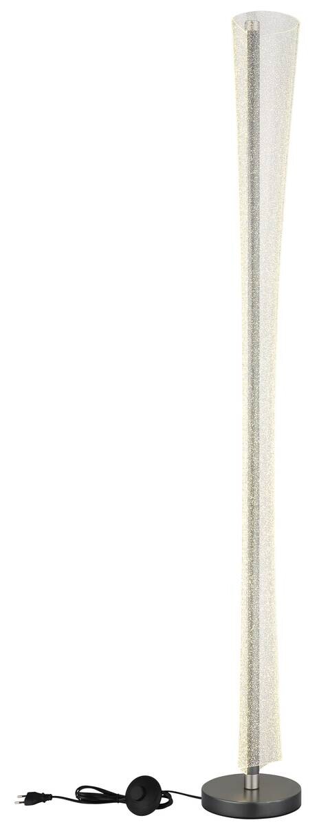 GLOBO Stehlampe nickel matt anthrazit klar Metall Kunststoff H/D: ca. 155x20 cm 1 Brennstellen