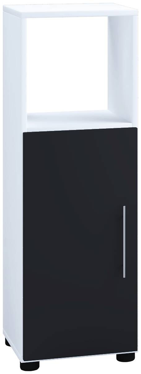 Midischrank Flandu weiß schwarz B/H/T: ca. 31x93x32 cm