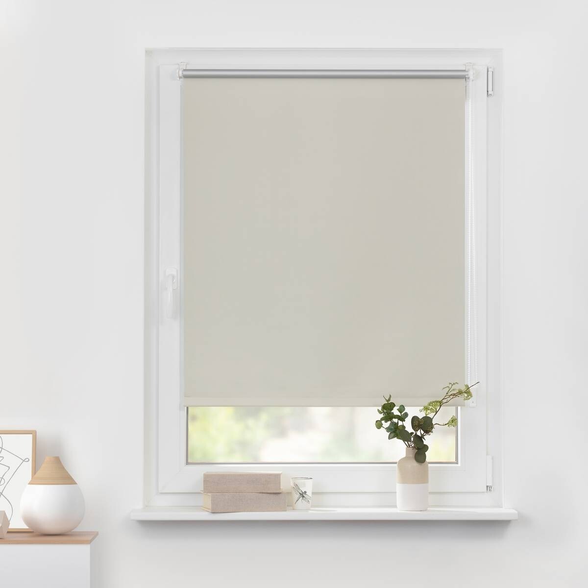 LICHTBLICK Thermo Klebe-/Klemmrollo Verdunklungsqualität creme B/L: ca. 60x150 cm