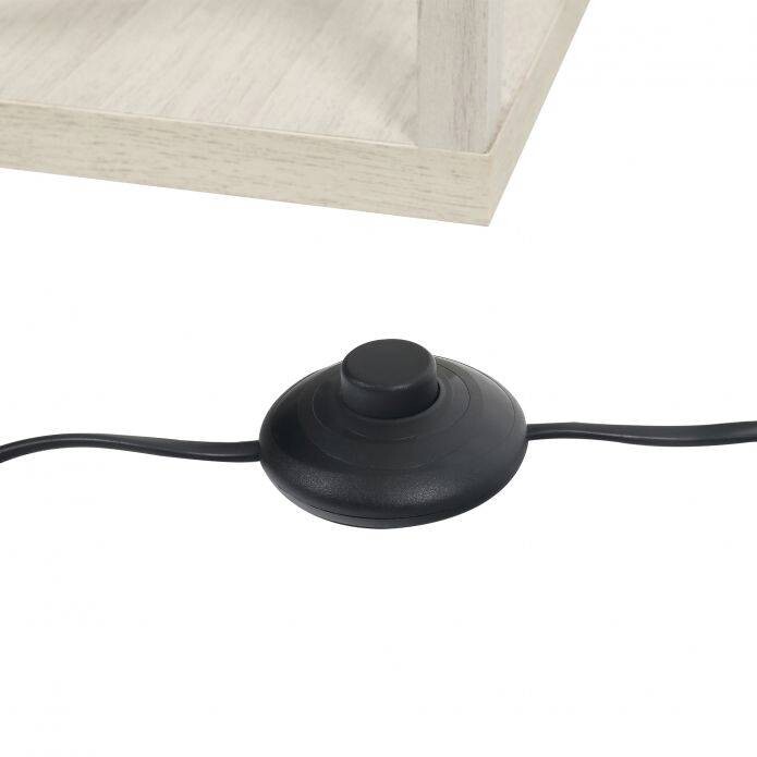 HOMCOM Stehlampe 833-623V90AK Eiche weiß Acryl Kunststoff B/H/L: ca. 26x160x26 cm E27 1 Brennstellen