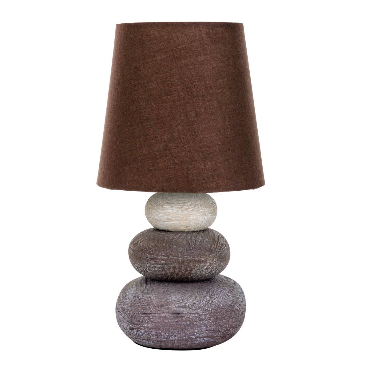 Näve Leuchten Tischleuchte 3045214 braun Keramik B/H/T: ca. 16x31x16 cm E14 1 Brennstellen