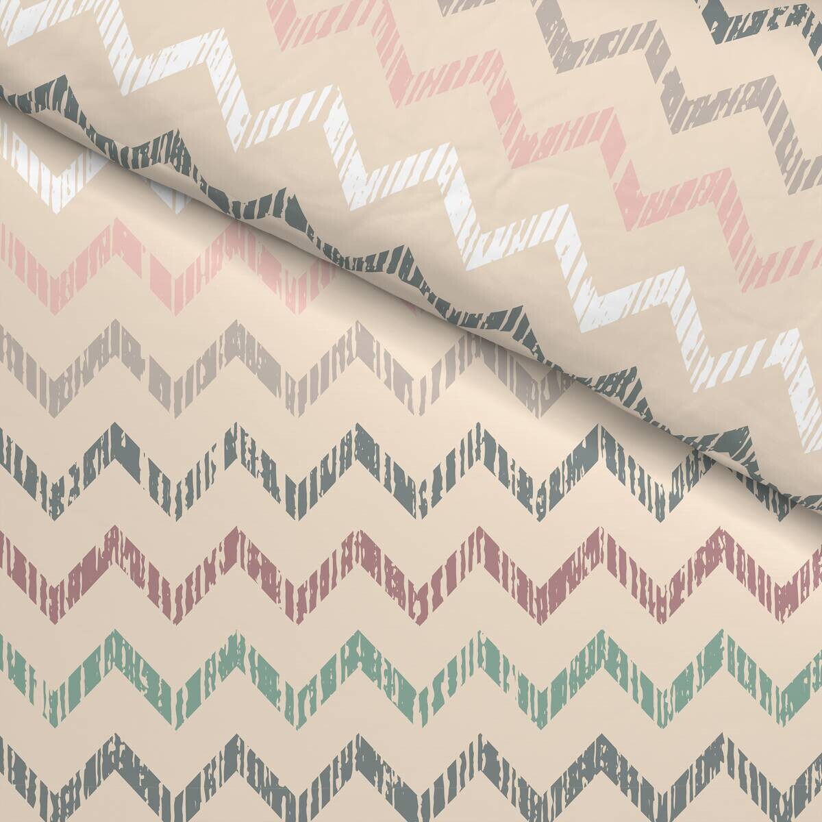 Microfaser Bettwäsche beige Polyester B/L: ca. 135x200 cm